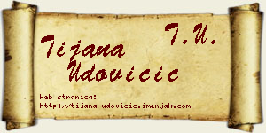 Tijana Udovičić vizit kartica